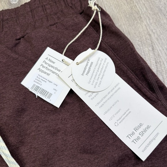 Vuori Women's Performance Jogger VW303 Ruby Heather L Large Long Dream Knit NWT - Picture 5 of 11